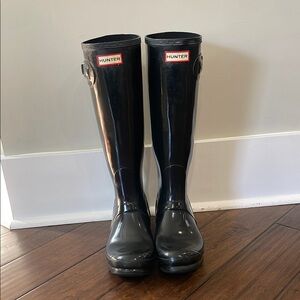 Hunter Tall Black Rain Boots